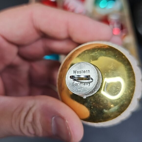 9pcs Christmas Ornaments Baubles Made In Germany Vintage Mercury Glass set - Picture 4 of 14